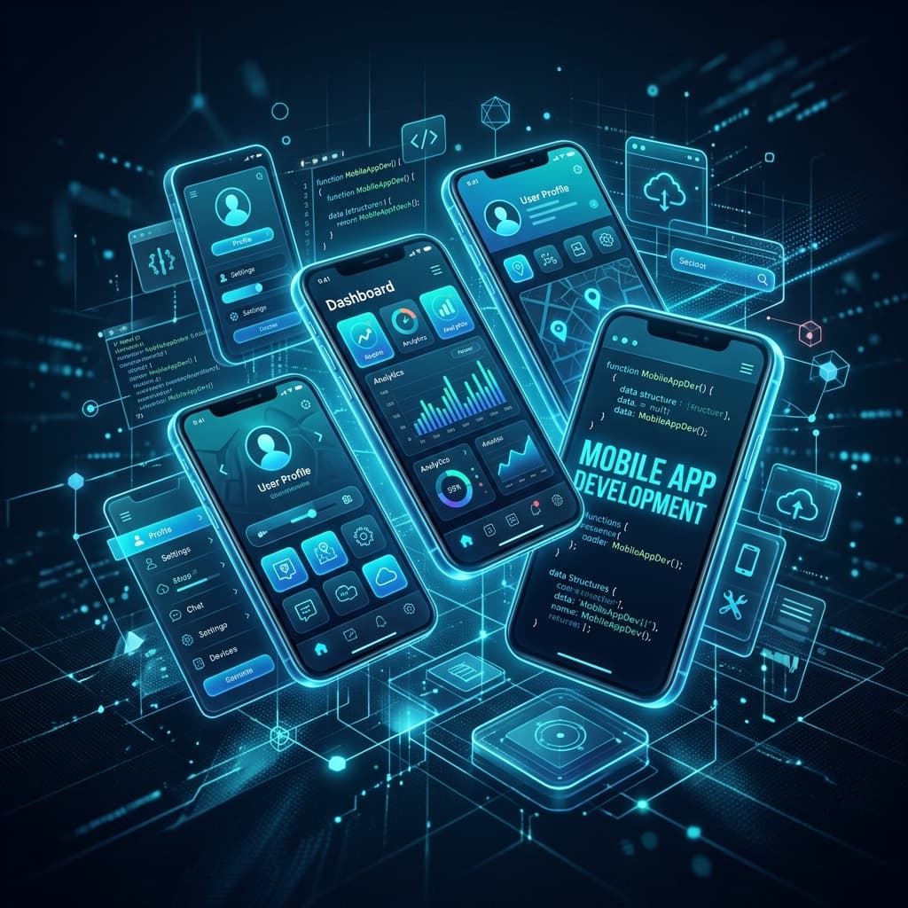 Mobile App Development abstract illustration