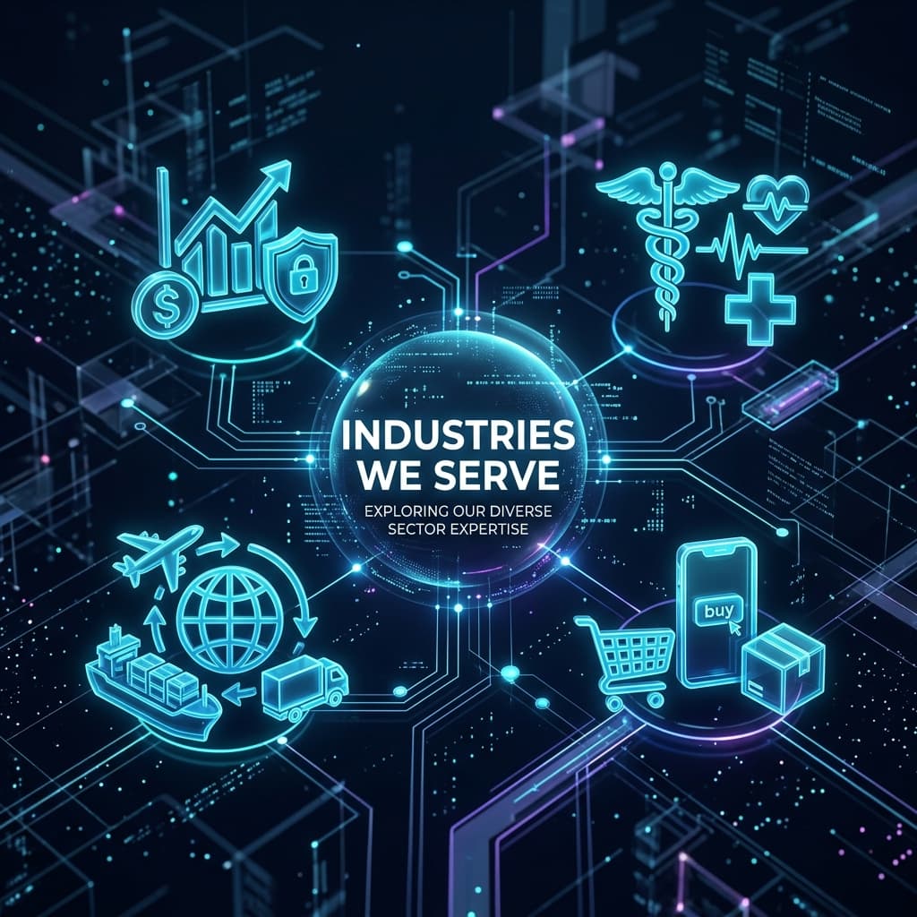 Industries We Serve abstract illustration