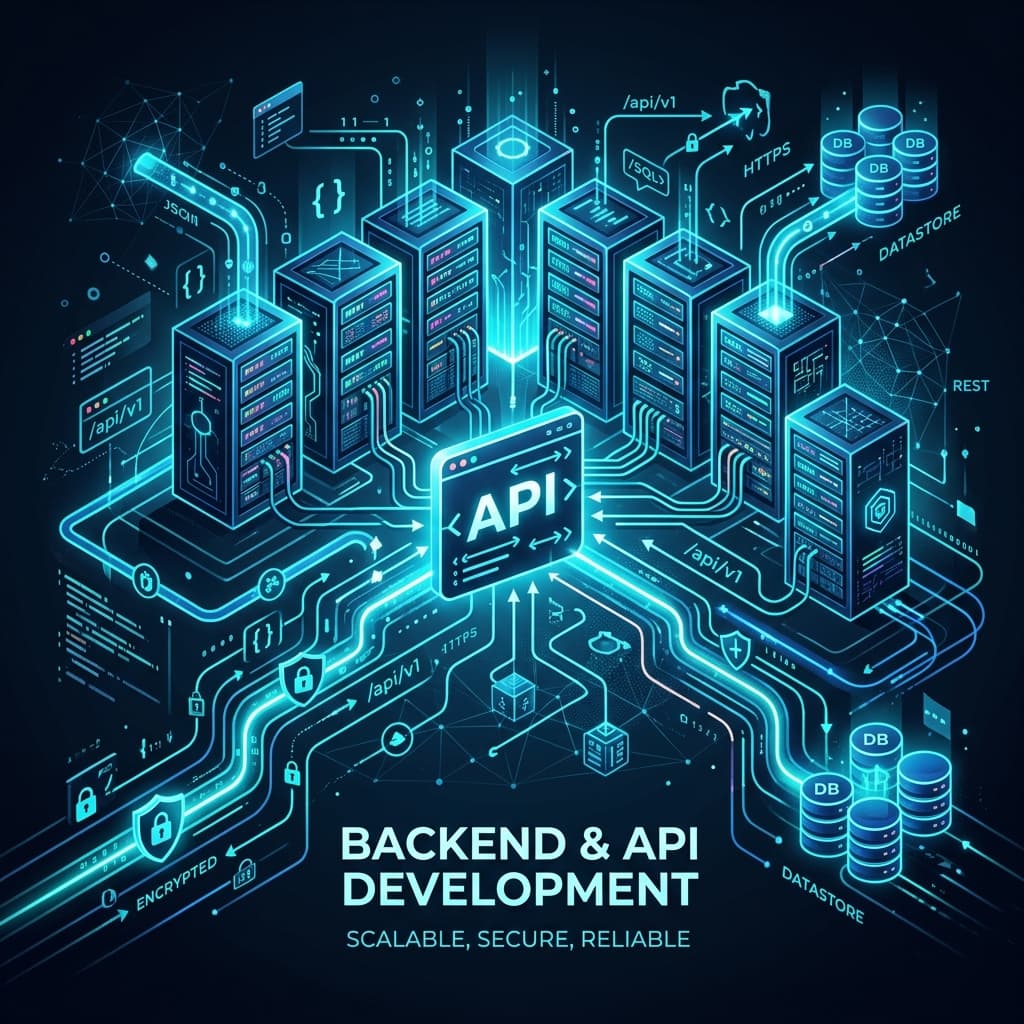 Backend and API Development abstract illustration